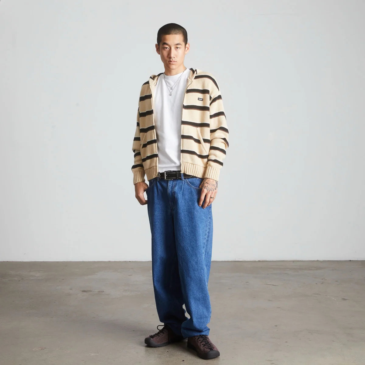 HUF Banks Full-Zip Striped Hoodie