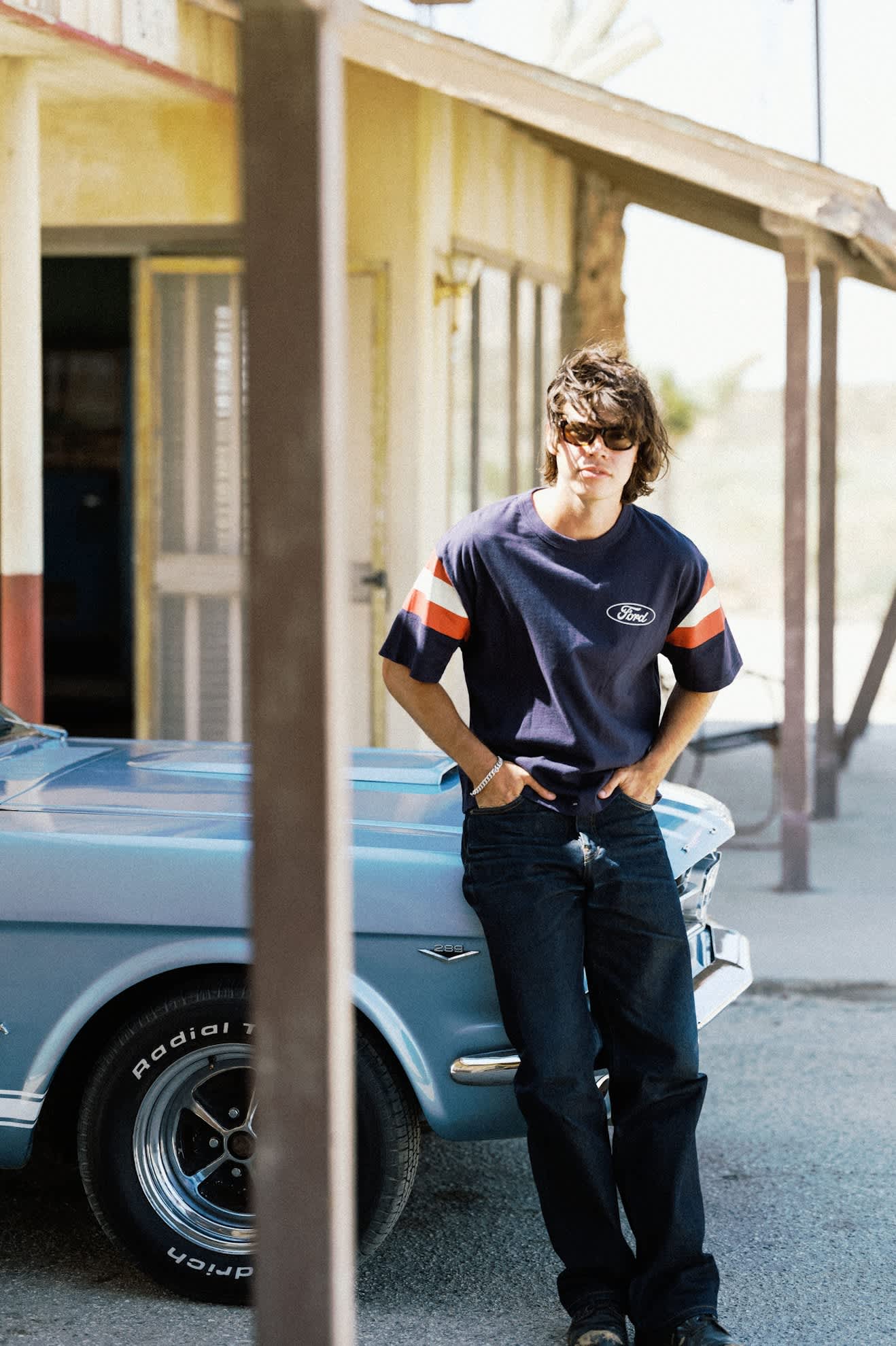 Brixton x Ford Built Tough Jersey - American Navy