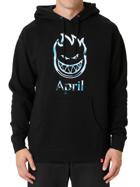 Spitfire x April Chrome Bighead Hoodie - Black