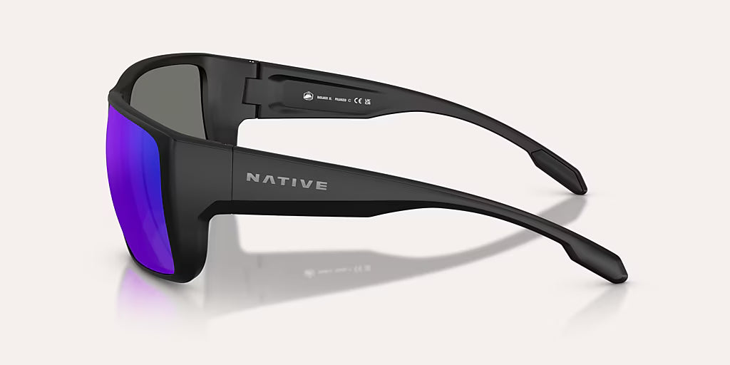 Badlands XL Matte Black w/ Blue Reflex Polarized