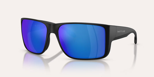 Badlands XL Matte Black w/ Blue Reflex Polarized