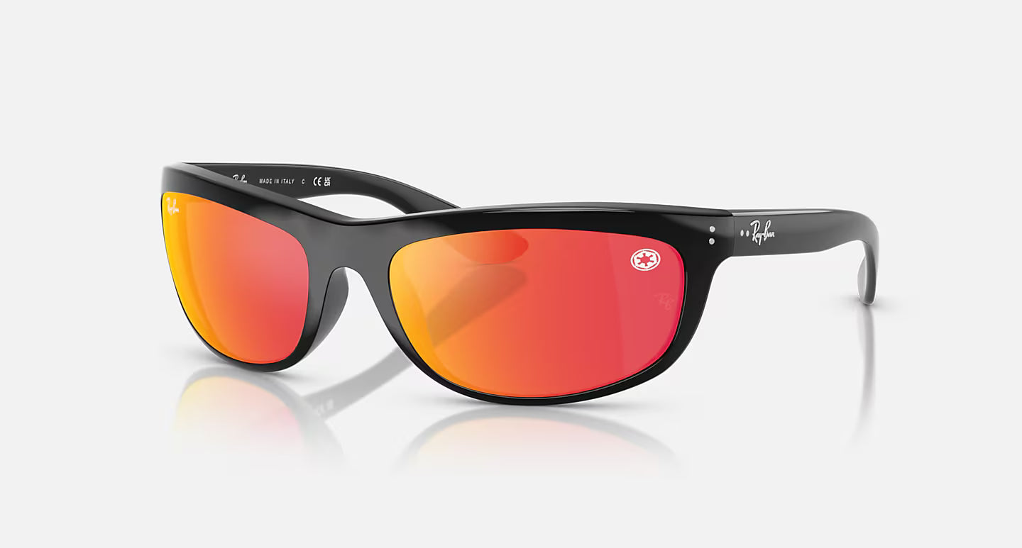 Ray Ban x Star Wars Darth Vader Balorama Polished Black w/ Grey Mirror Red