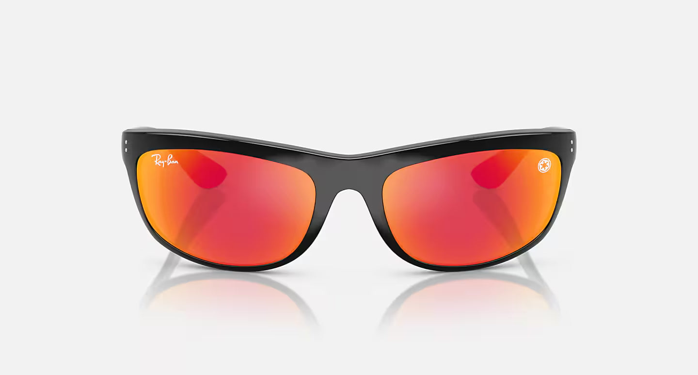 Ray Ban x Star Wars Darth Vader Balorama Polished Black w/ Grey Mirror Red