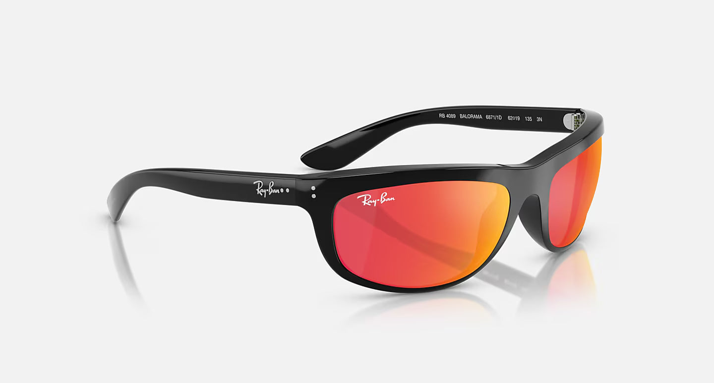 Ray Ban x Star Wars Darth Vader Balorama Polished Black w/ Grey Mirror Red