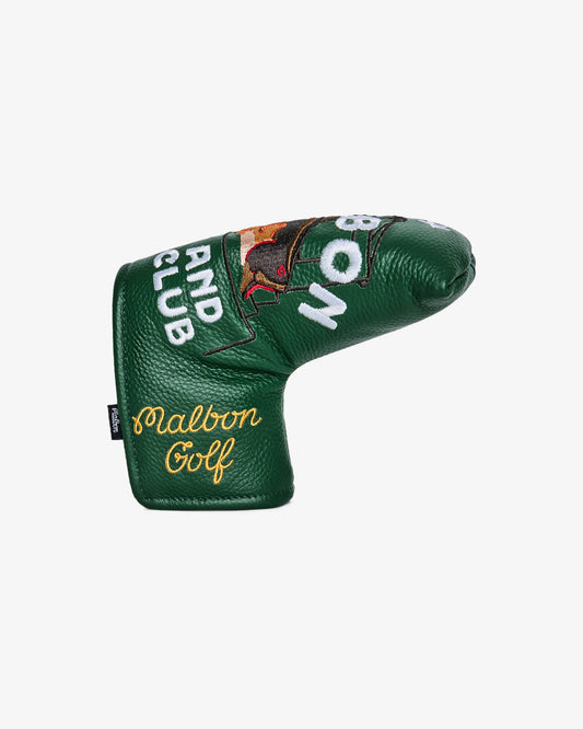 Malbon Golf and Bass Club Blade Putter Headcover Cover - Forest Green