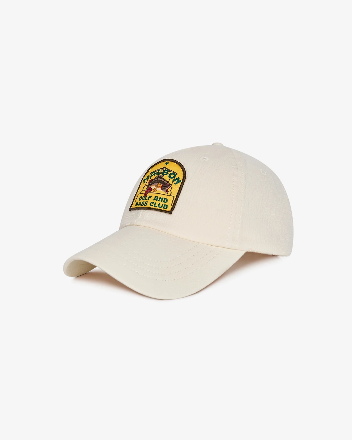 Malbon Golf and Bass Club Dad Hat - Ivory