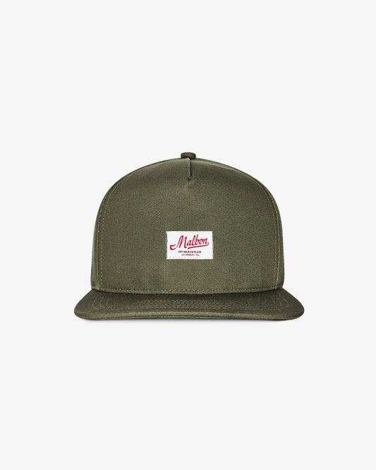 Malbon Benchmark Snapback Hat - Military Green