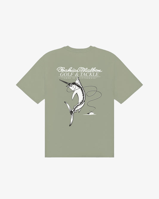Malbon Golf and Tackle Bermuda Bahiar SS Short Sleeve Tee - Seagrass