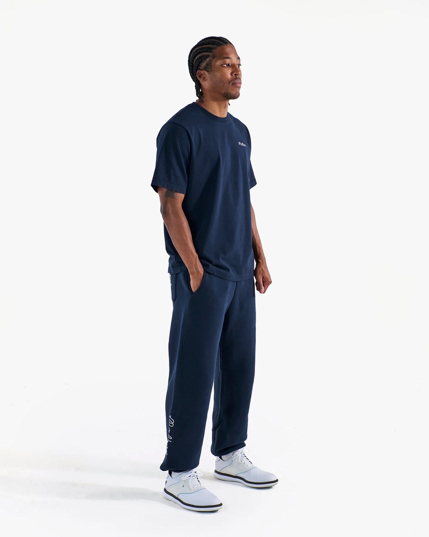 Malbon Bermuda Baldwin SS Short Sleeve Tee - Navy