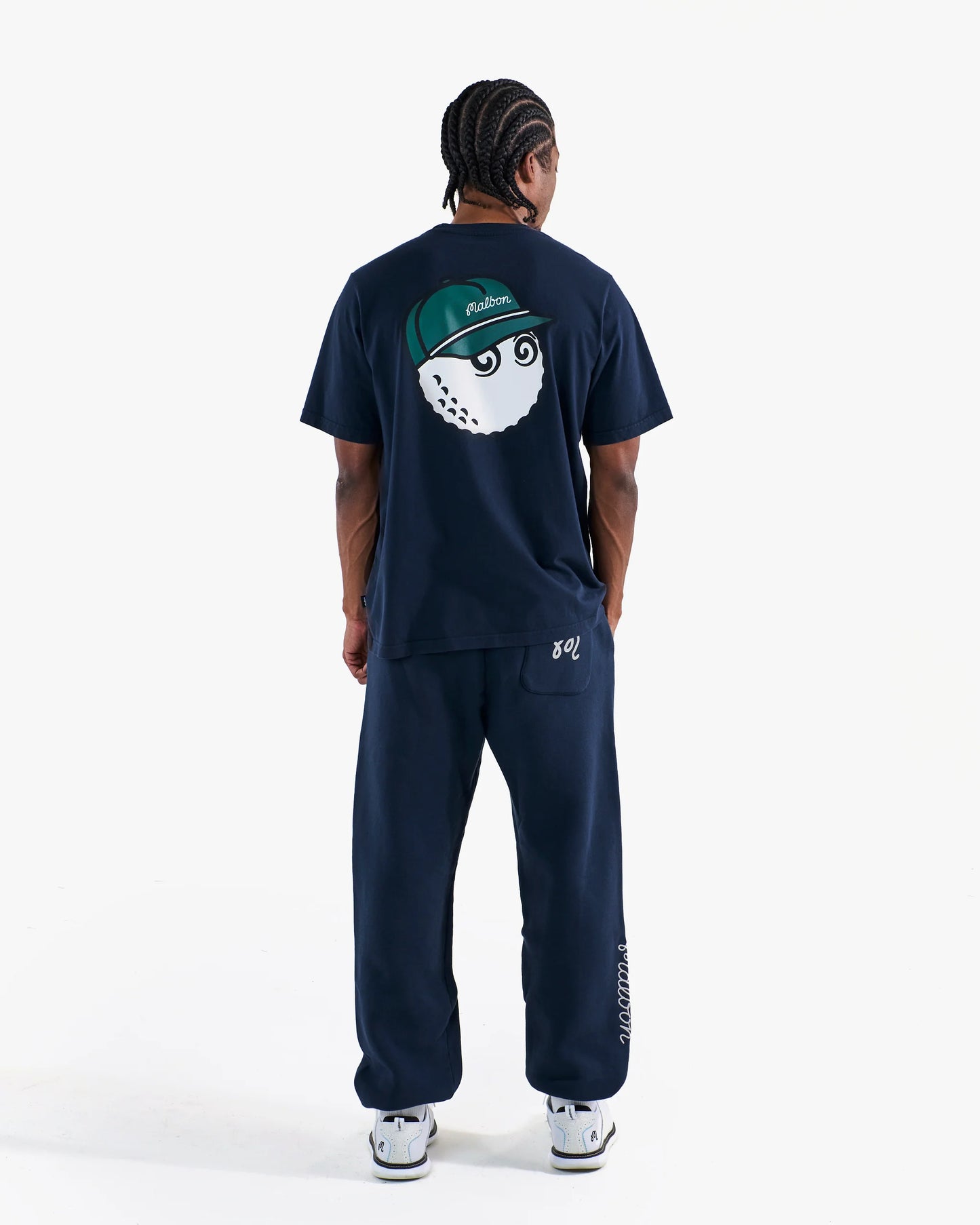 Malbon Bermuda Baldwin SS Short Sleeve Tee - Navy