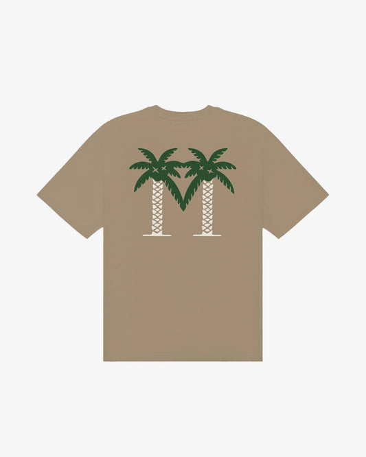 Malbon Bermuda Palms SS Short Sleeve Tee - Taupe
