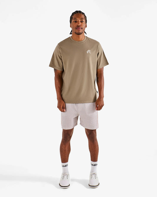 Malbon Bermuda Palms SS Short Sleeve Tee - Taupe