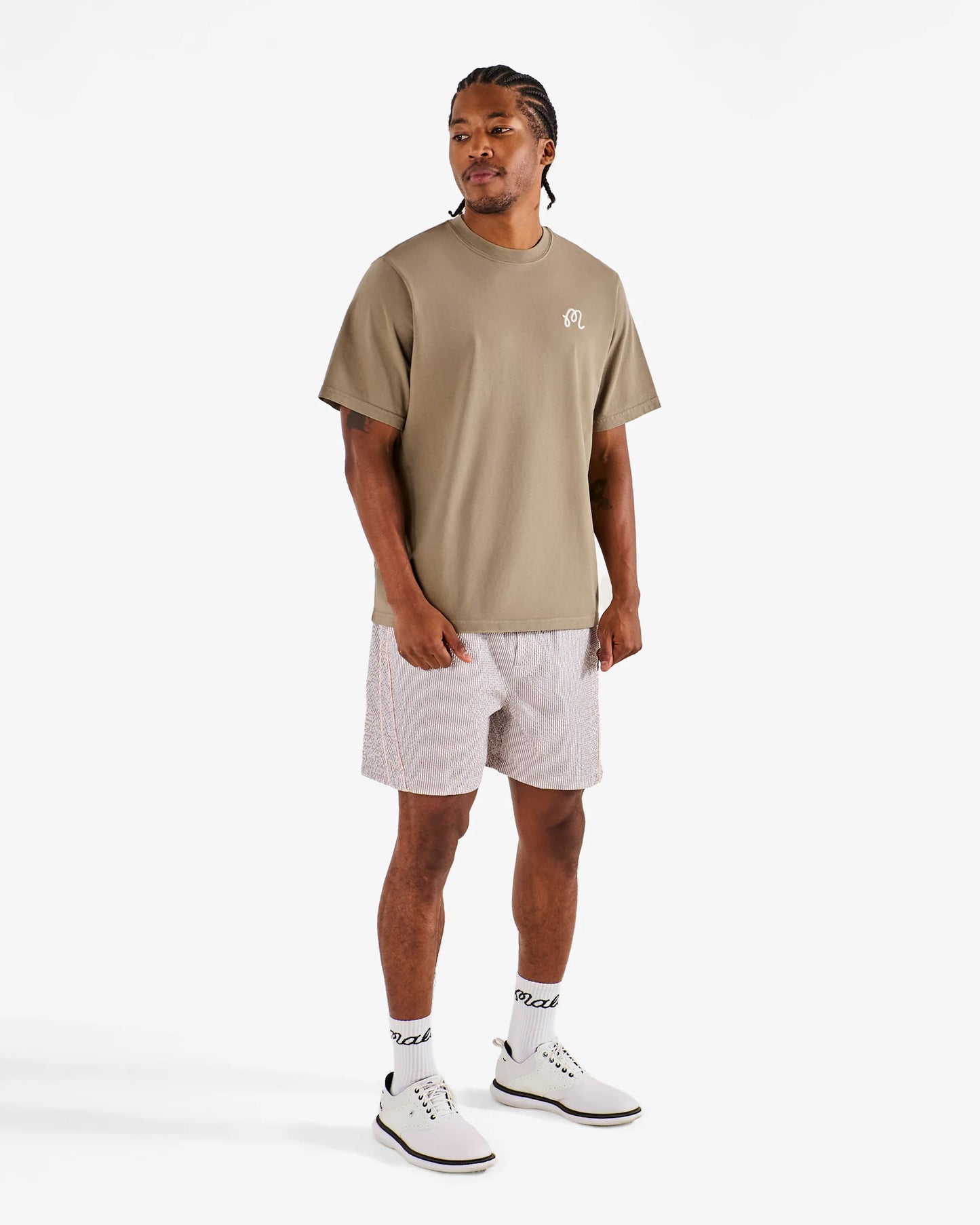 Malbon Bermuda Palms SS Short Sleeve Tee - Taupe