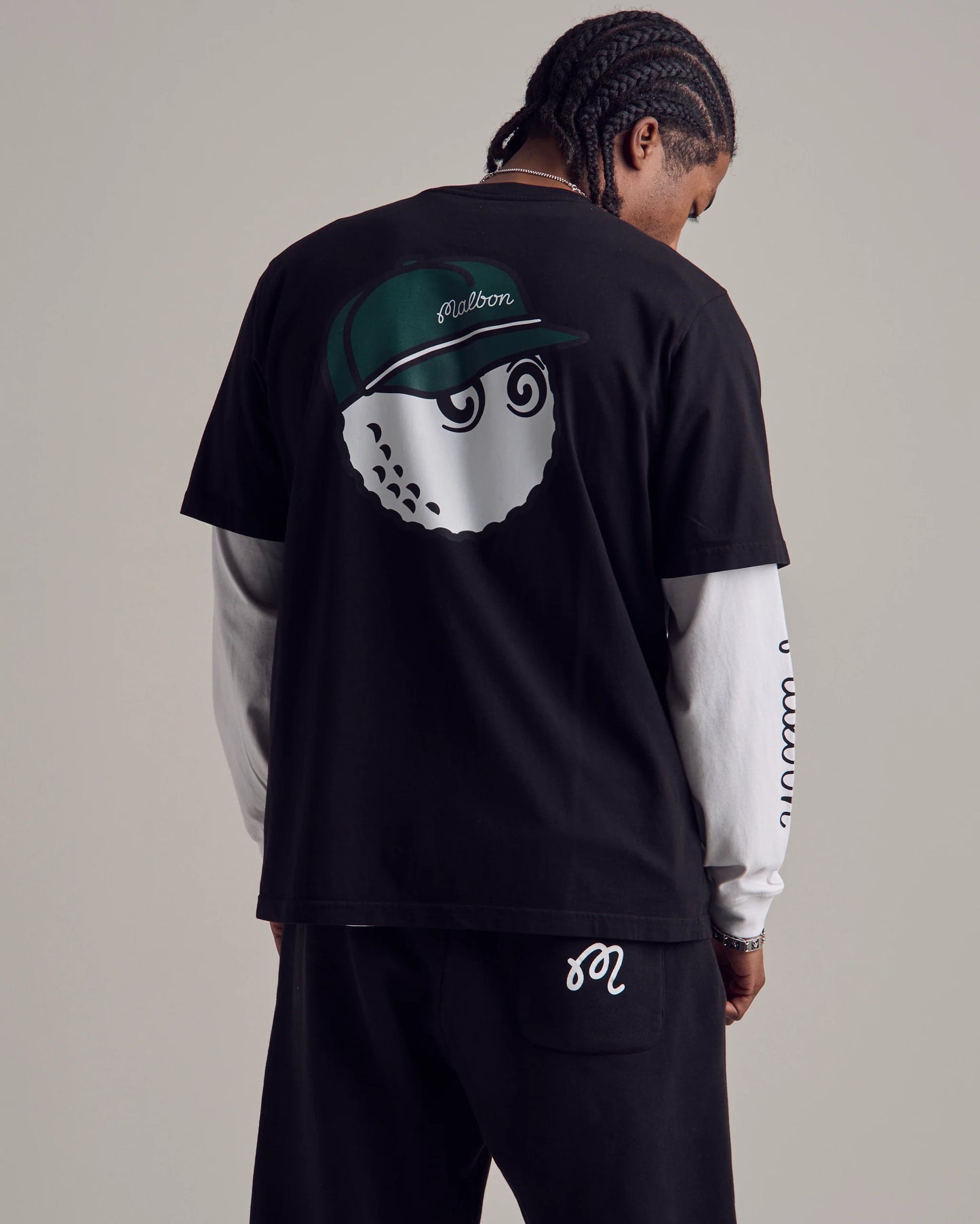 Malbon Bermuda Baldwin SS Short Sleeve Tee - Black