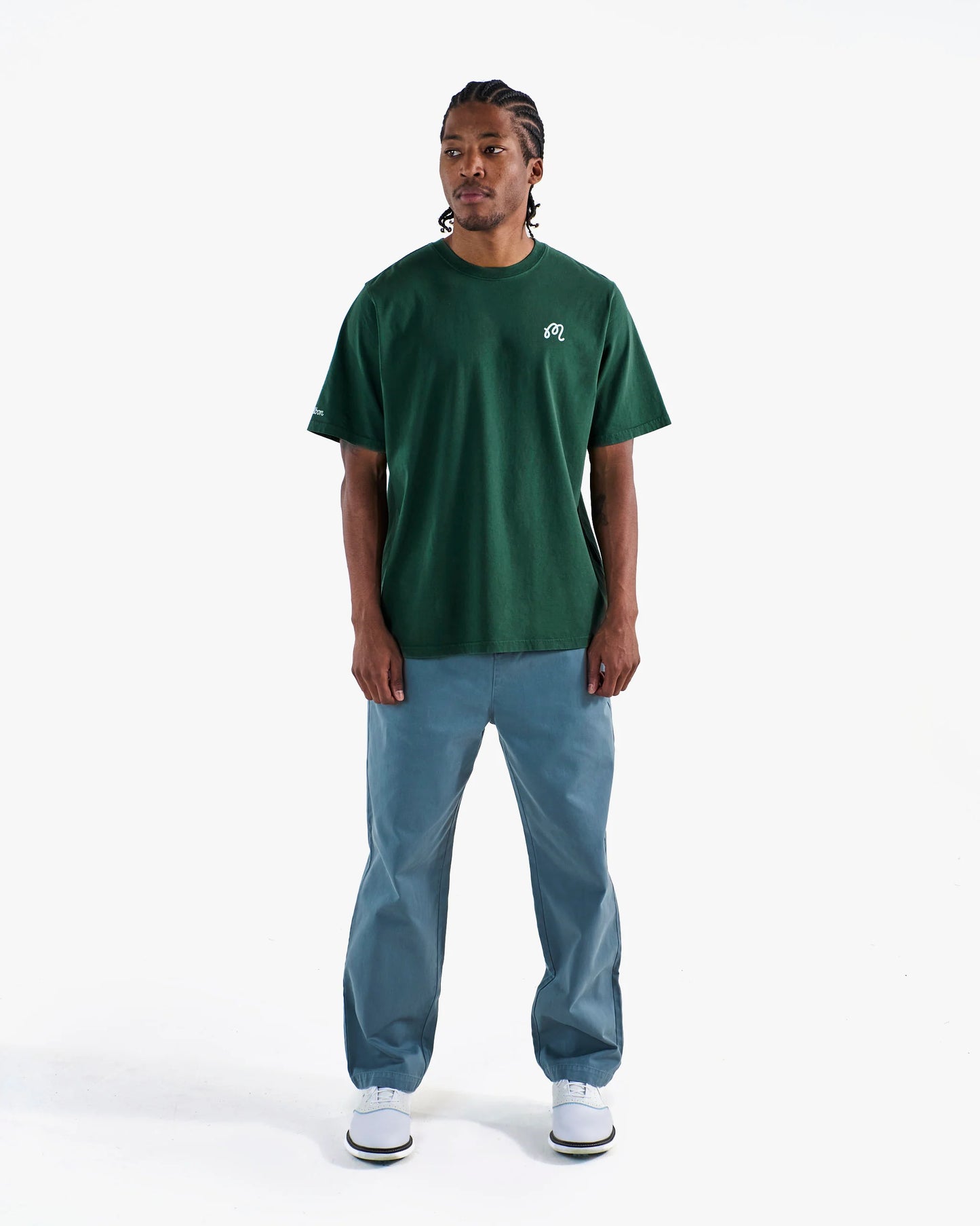 Malbon Bermuda Icon SS Short Sleeve Tee - Forest Green