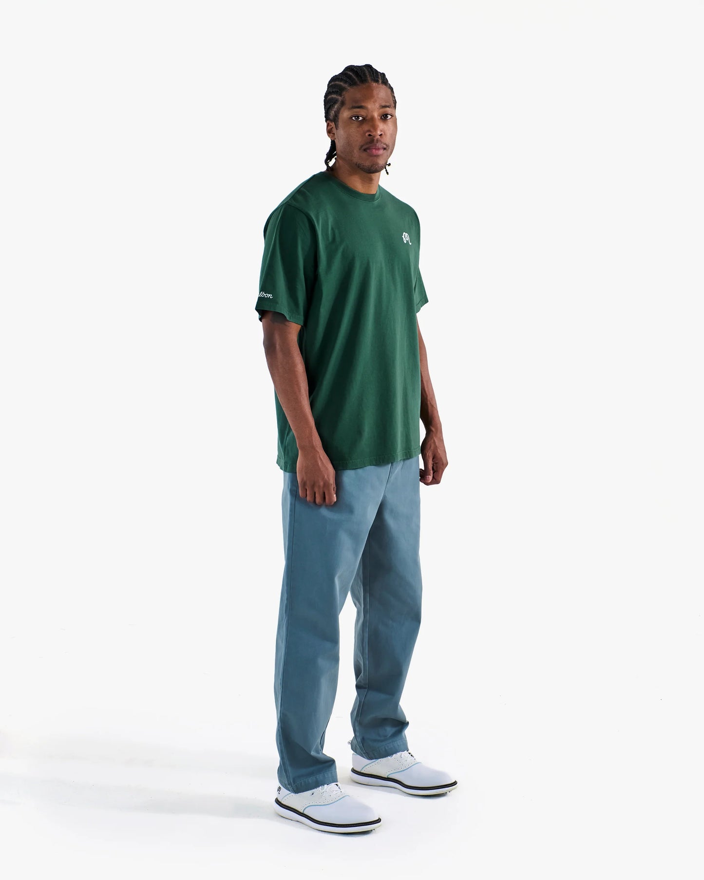 Malbon Bermuda Icon SS Short Sleeve Tee - Forest Green