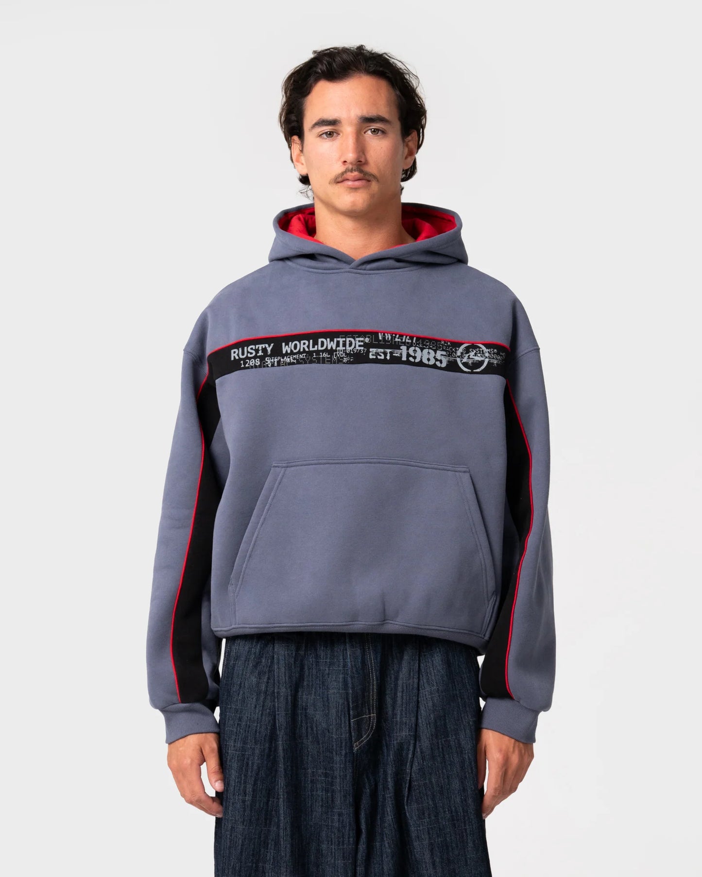 Rusty Big Ticket Hooded Fleece - Steel