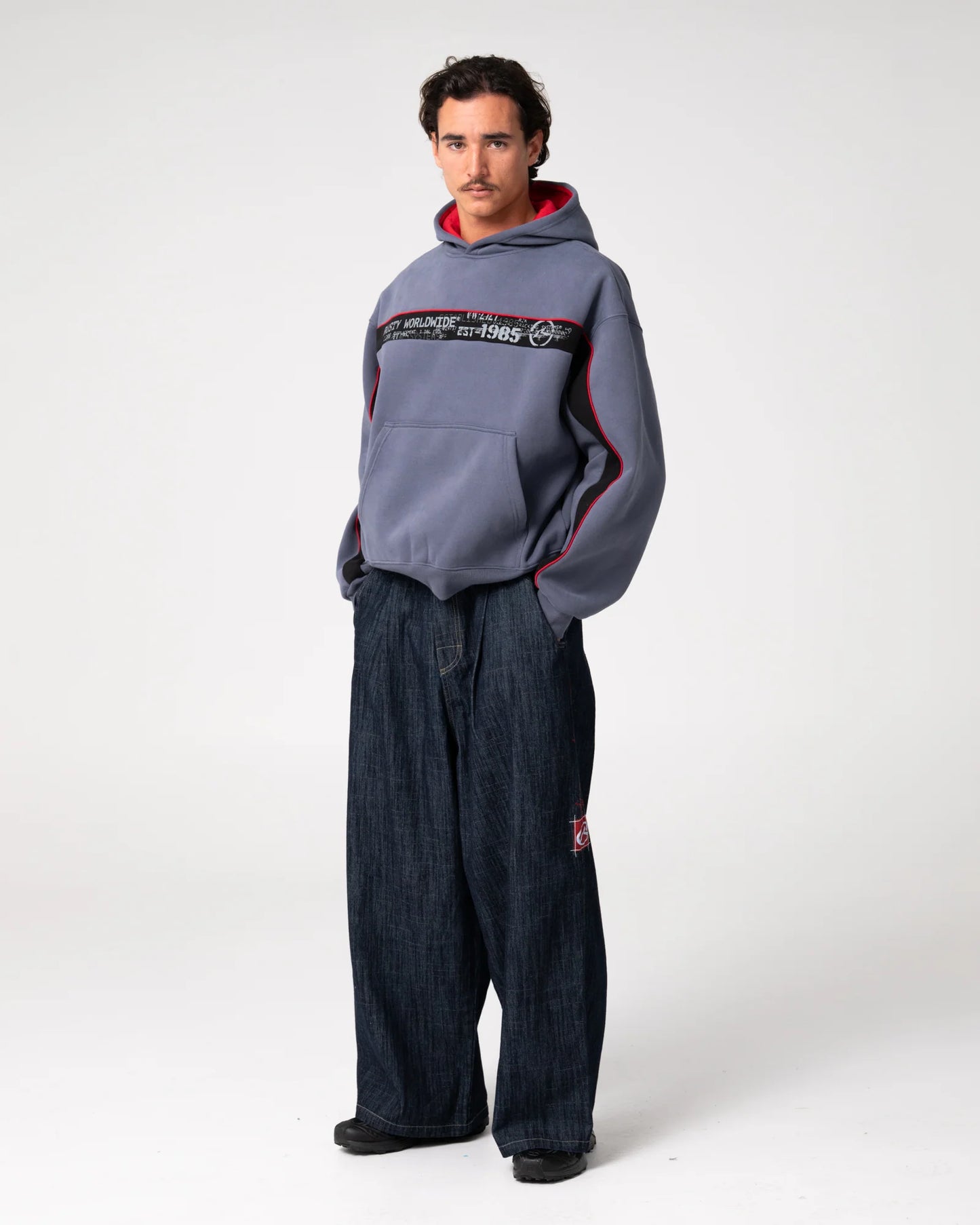 Rusty Big Ticket Hooded Fleece - Steel