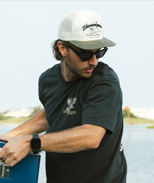 Boat Crew Snapback Hat - White