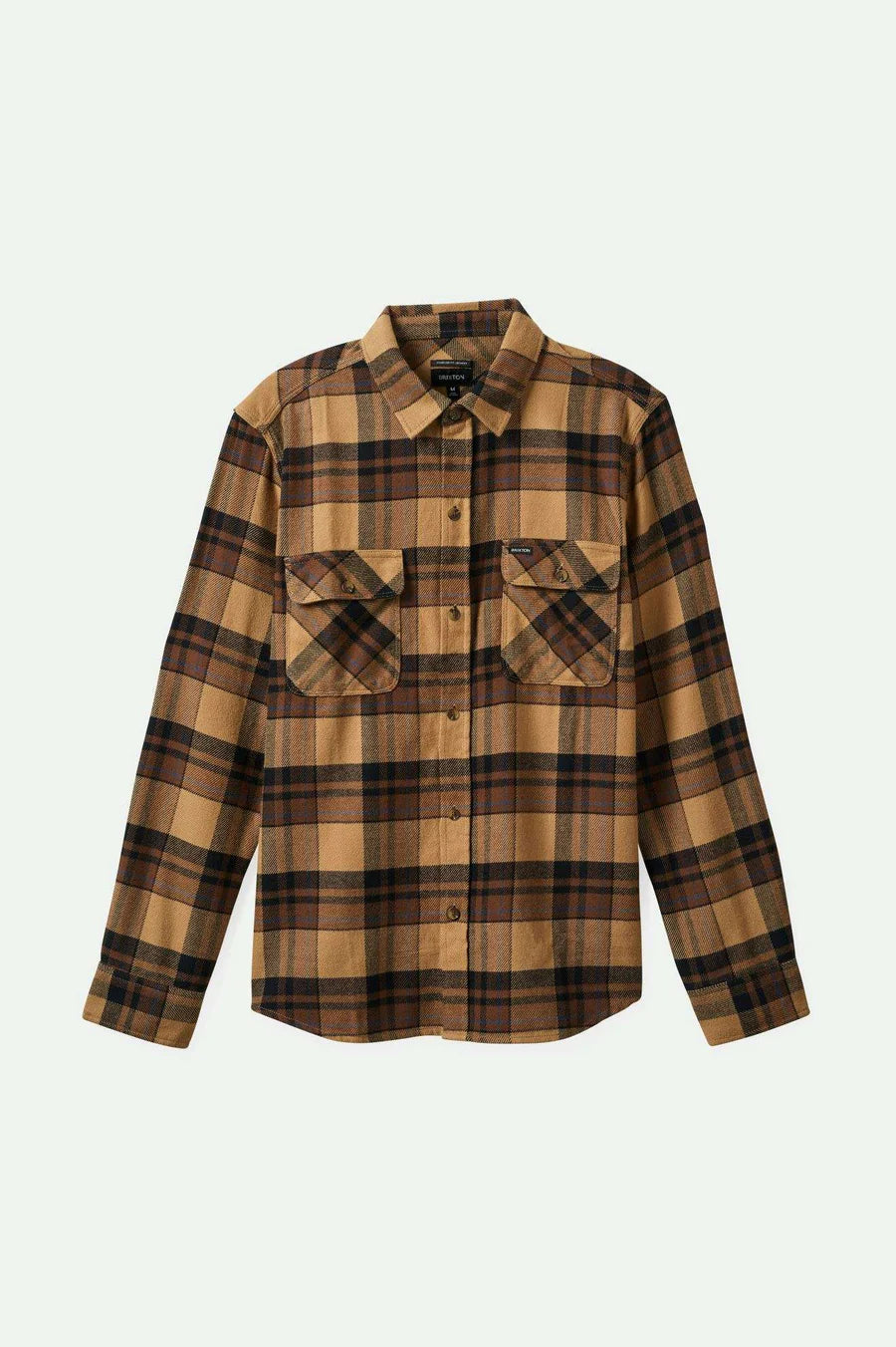 Brixton Flannel - Tiger's Eye/Pinecone Brown/Washed Black