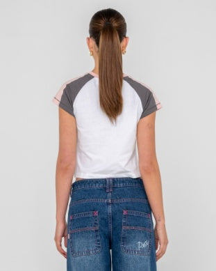Bradley Mini Cap Sleeve Tee T-Shirt - White