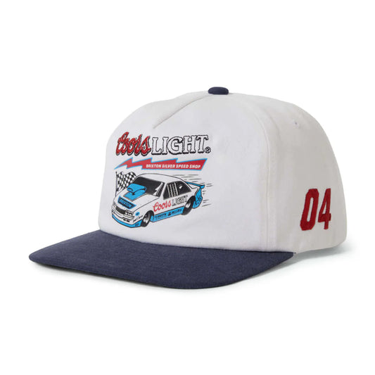 Brixton x Coors Light Blower Mp Snapback Hat - White / Coors Navy