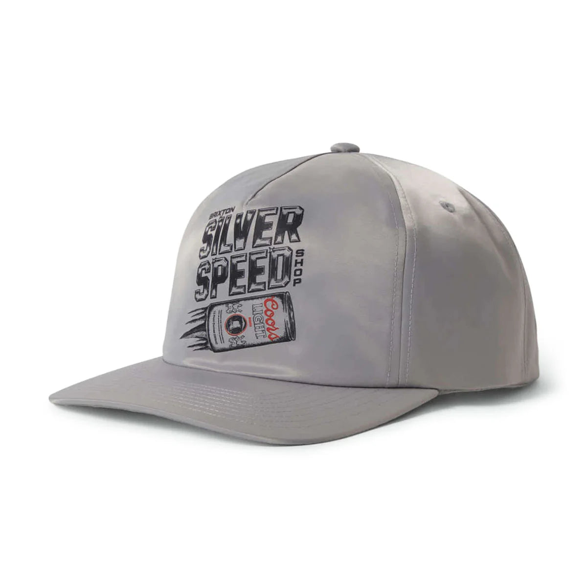 Brixton x Coors Light Silver Speed Mp Snapback Hat - Silver