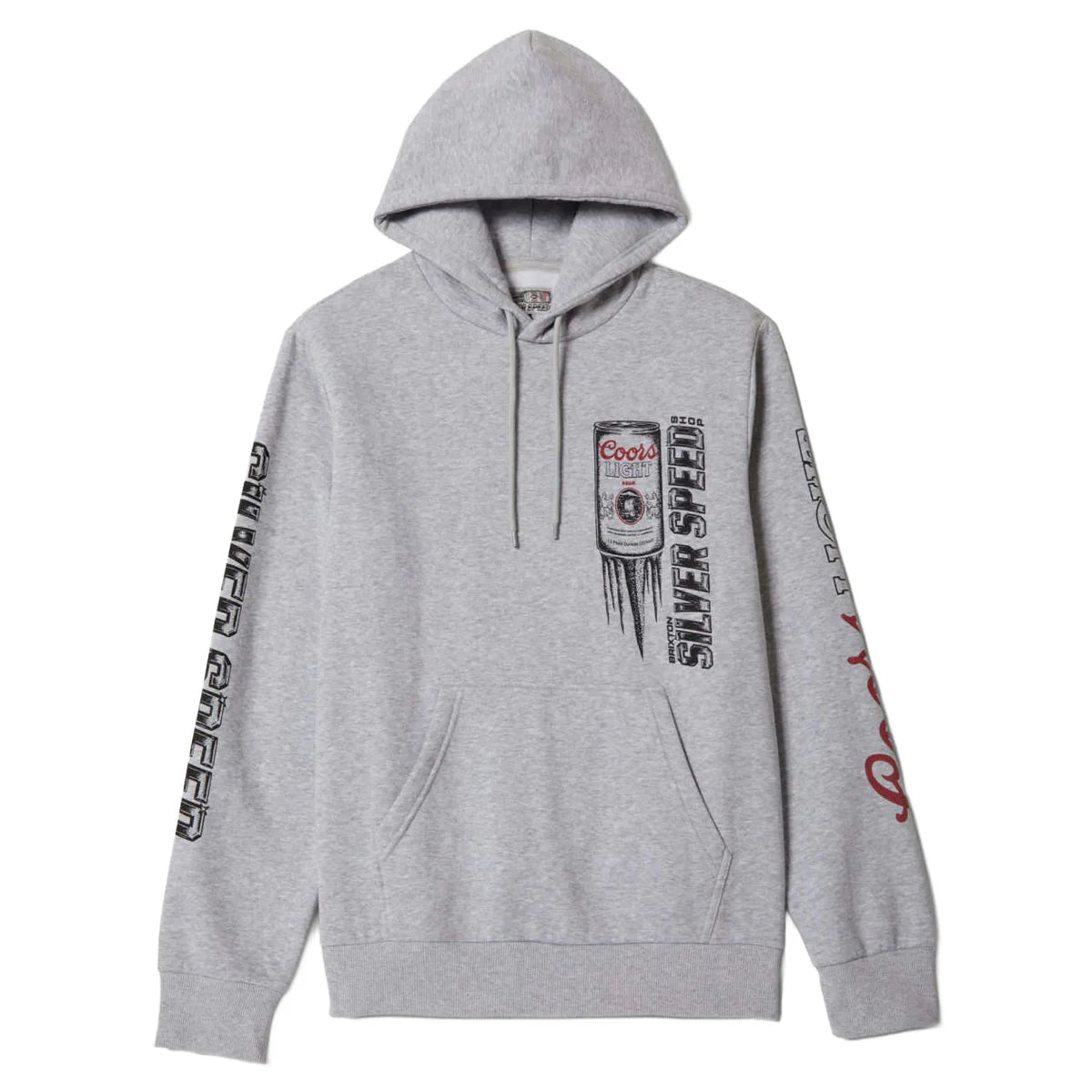Brixton x Coors Light Silver Speed Hoodie - Heather Grey