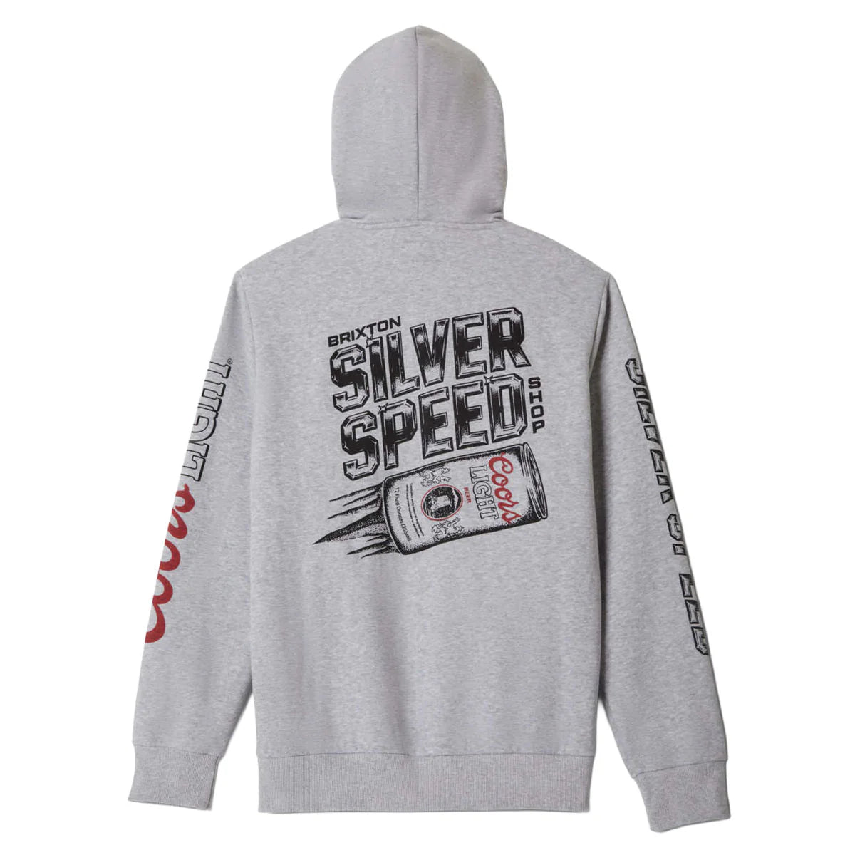 Brixton x Coors Light Silver Speed Hoodie - Heather Grey