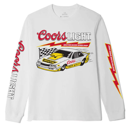 Brixton x Coors Light Blower Long Sleeve T-Shirt - White