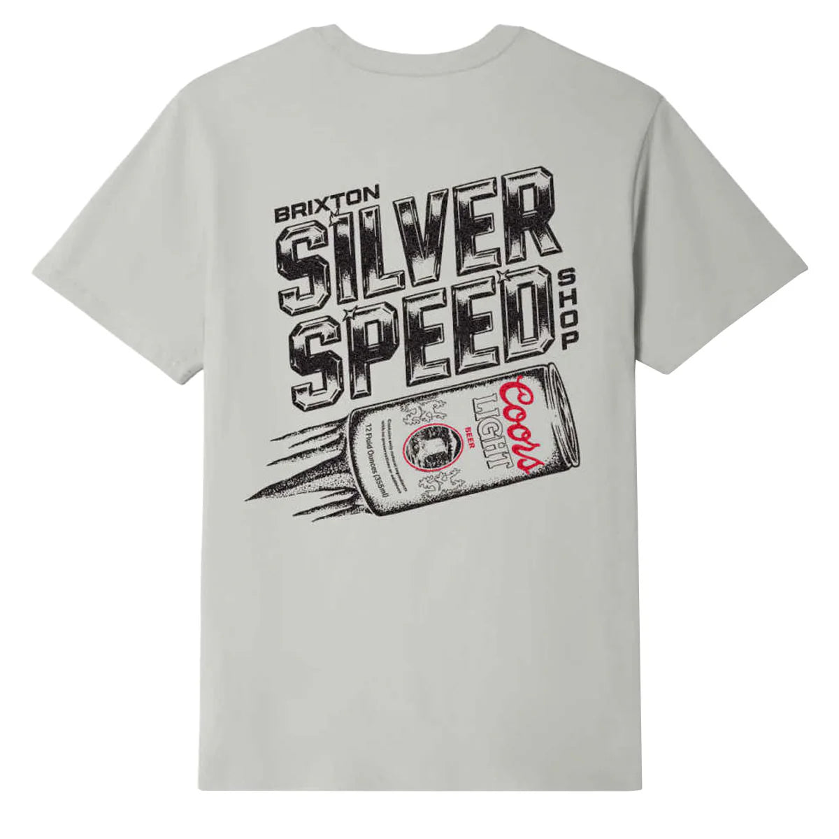Brixton x Coors Light Silver Speed T-Shirt - Silver