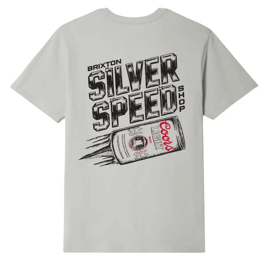 Brixton x Coors Light Silver Speed T-Shirt - Silver
