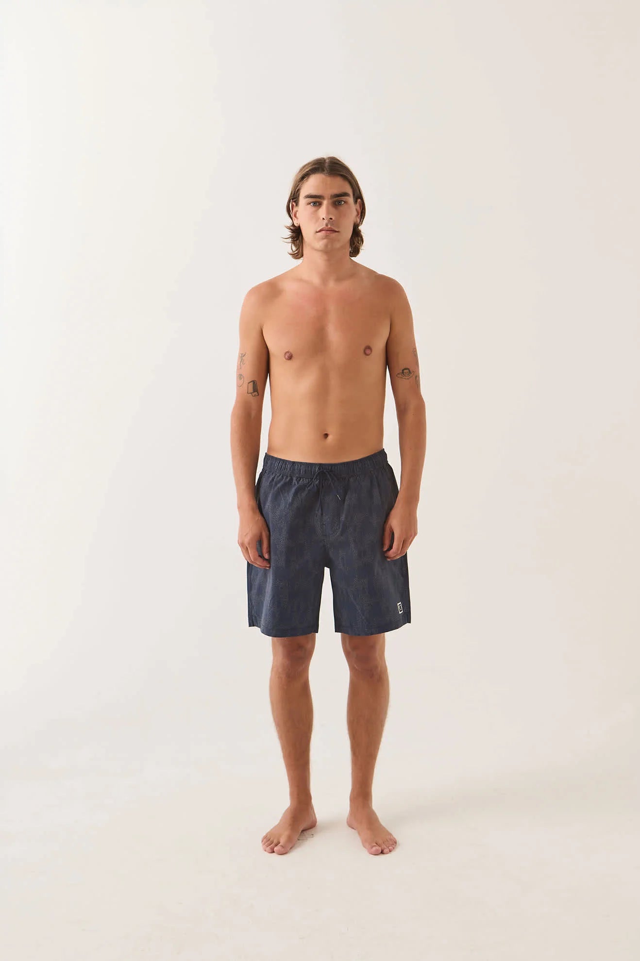 Brixton Everyday Hybrid Short 7" - Washed Navy Crackle