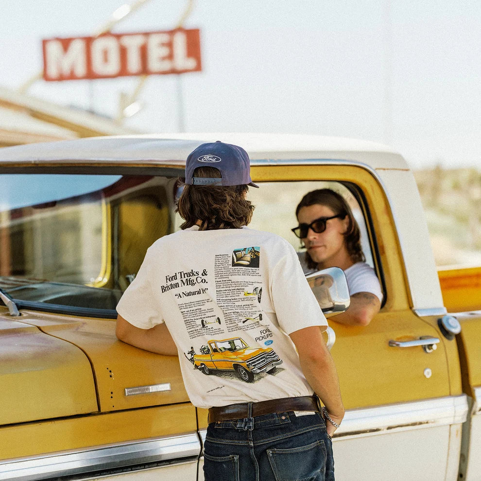 Brixton x Ford 71’ Pickup Tee - Wimbledon White
