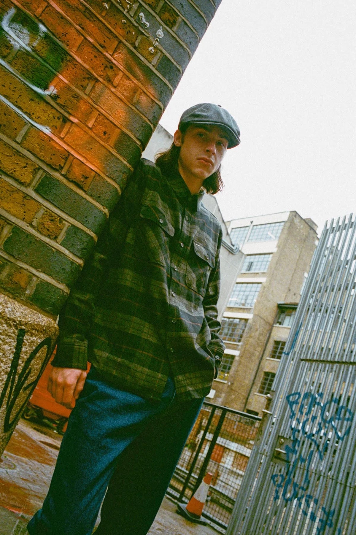 Brixton Bowery Flannel - Black/Charcoal