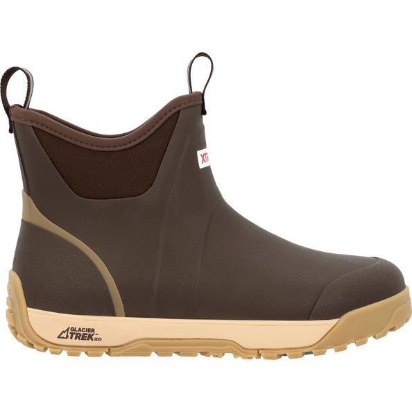Xtratuf Men’s Glacier Trek Pro Ice Fleece Lined Ankle Deck Boot - Brown