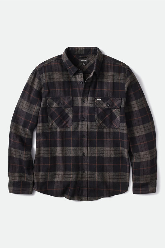 Brixton Bowery Flannel - Black/Charcoal