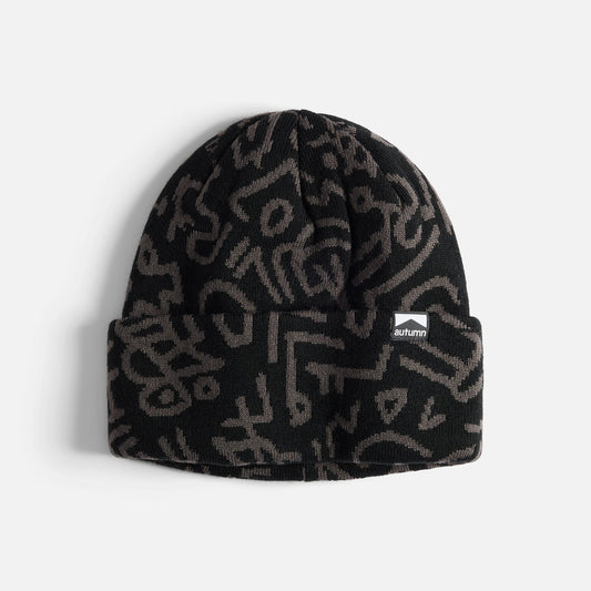 Autumn Soul Camo Beanie Black