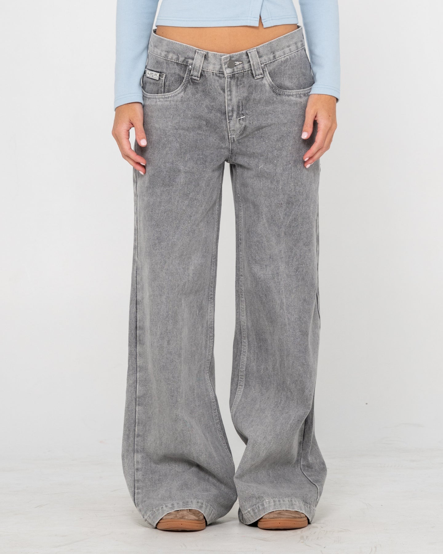 Rusty Wendy Wide Low Rise Denim Jean - London Summer