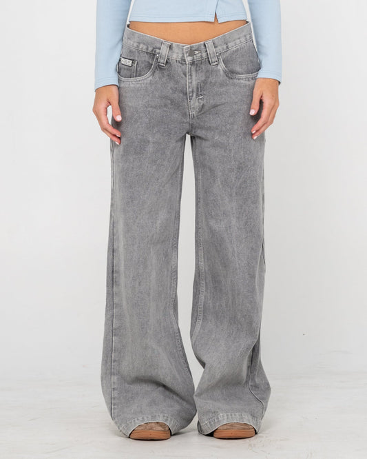 Rusty Wendy Wide Low Rise Denim Jean - London Summer