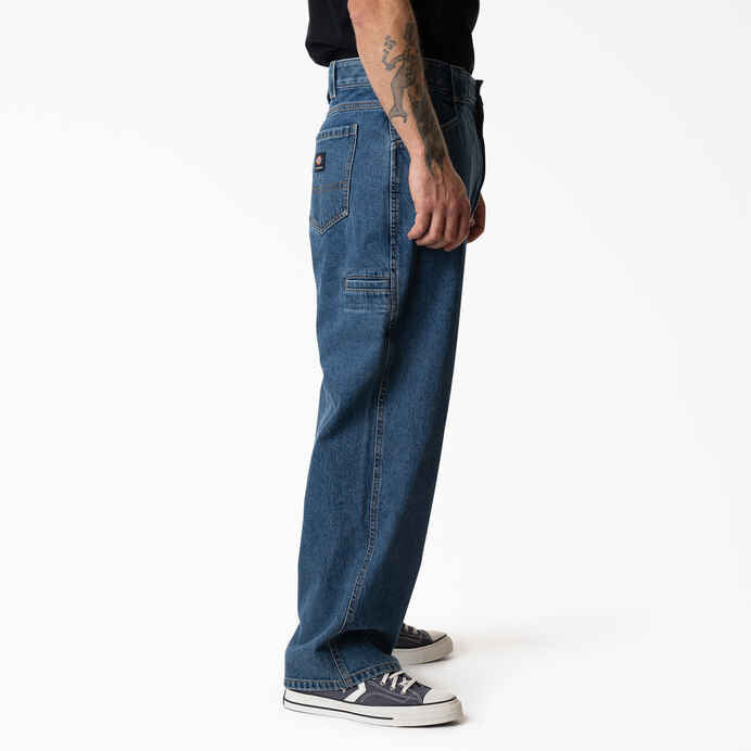 Dickies Skateboarding Mike Anderson Loose Fit Stonewash Denim Jean - Indigo Blue