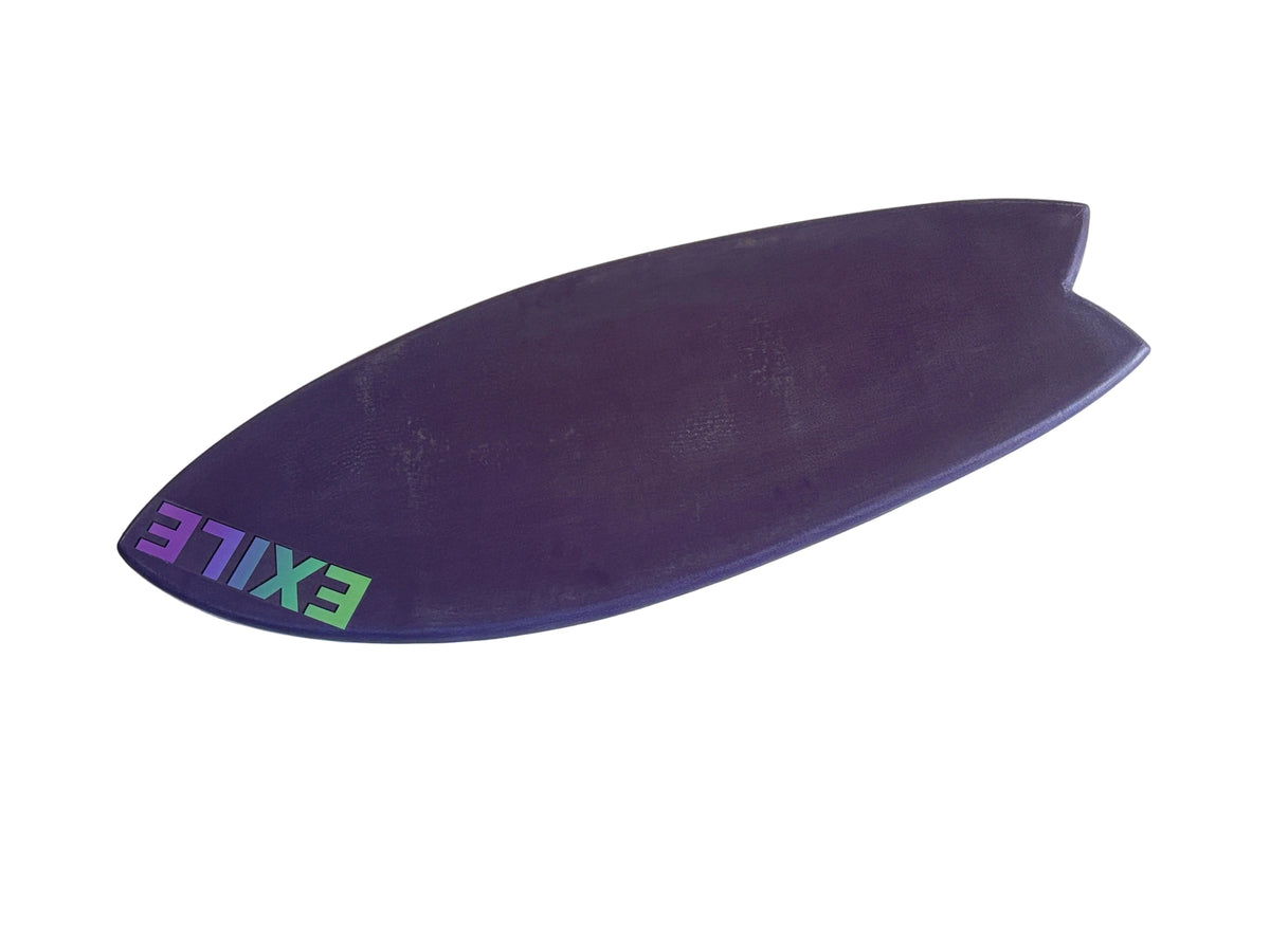 Exile Blairacuda Shape 3/4”-5/8”Double Carbon Fiber Epoxy Skimboard - Medium