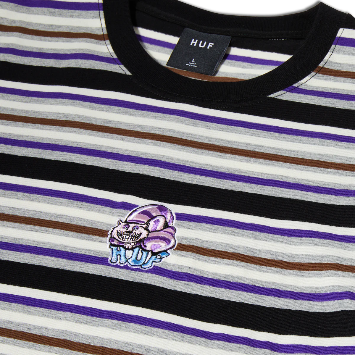 HUF Cheshire Stripe Knit Top - Black