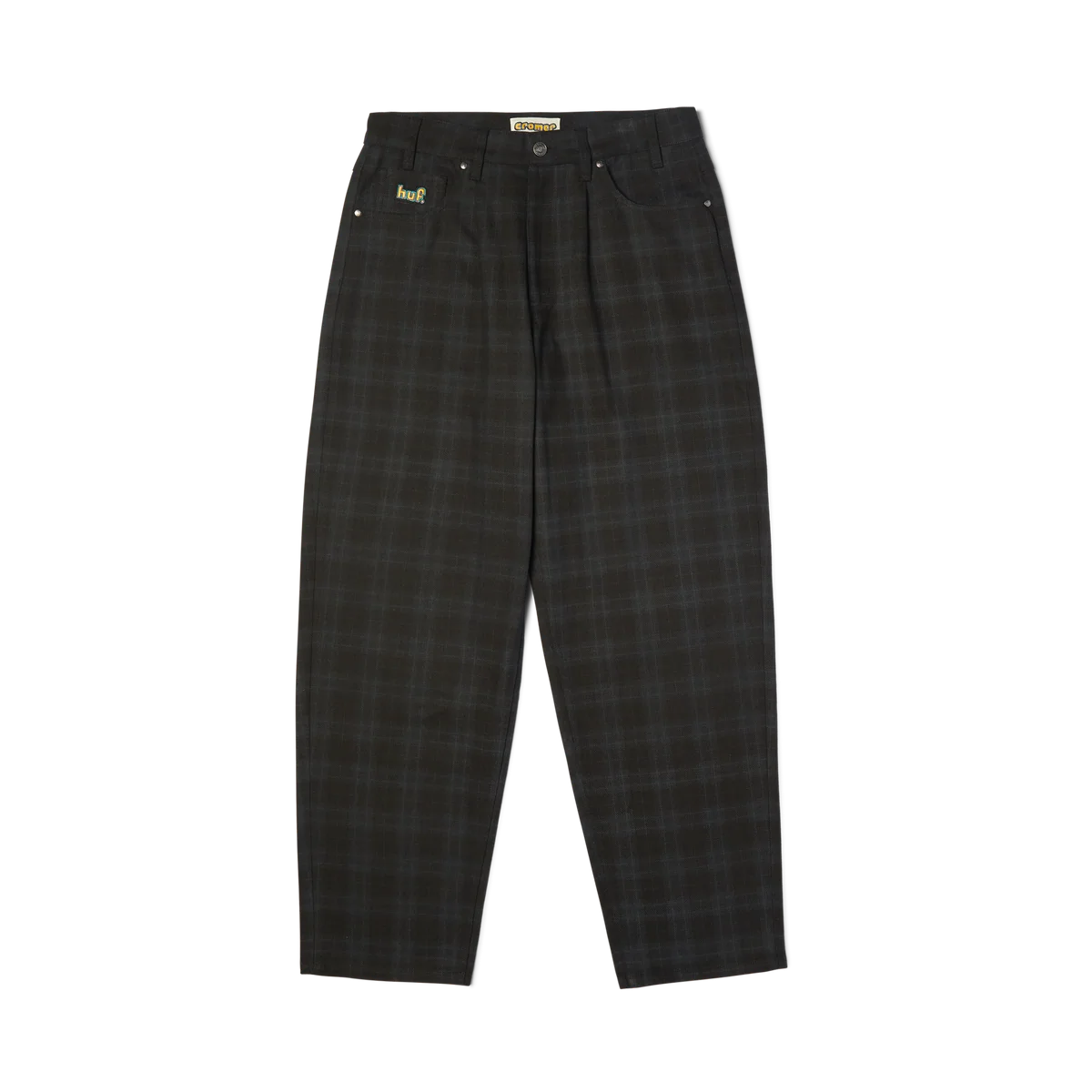 HUF Cromer Plaid Pant - Black