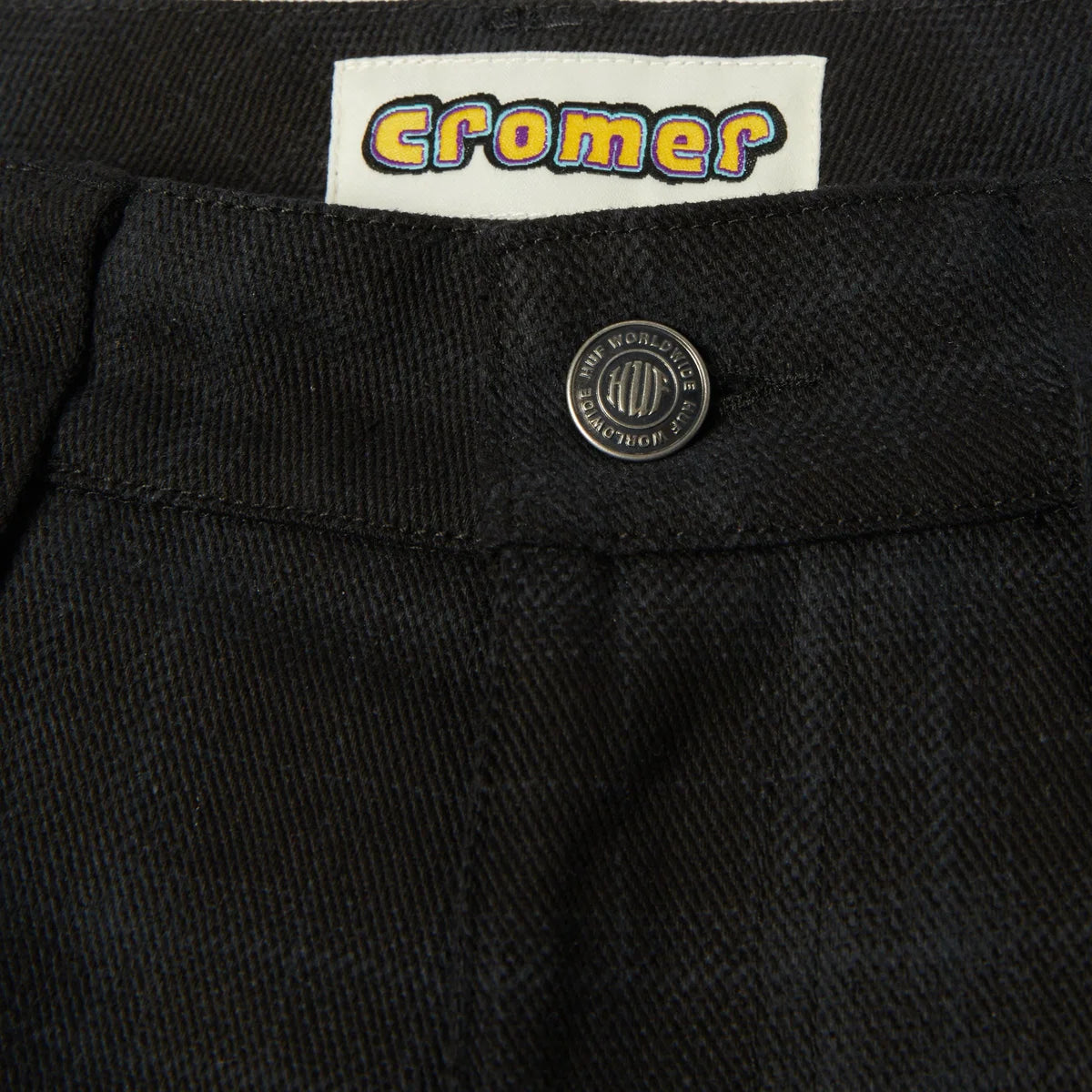 HUF Cromer Plaid Pant - Black