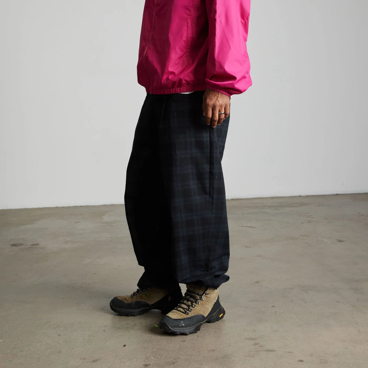 HUF Cromer Plaid Pant - Black