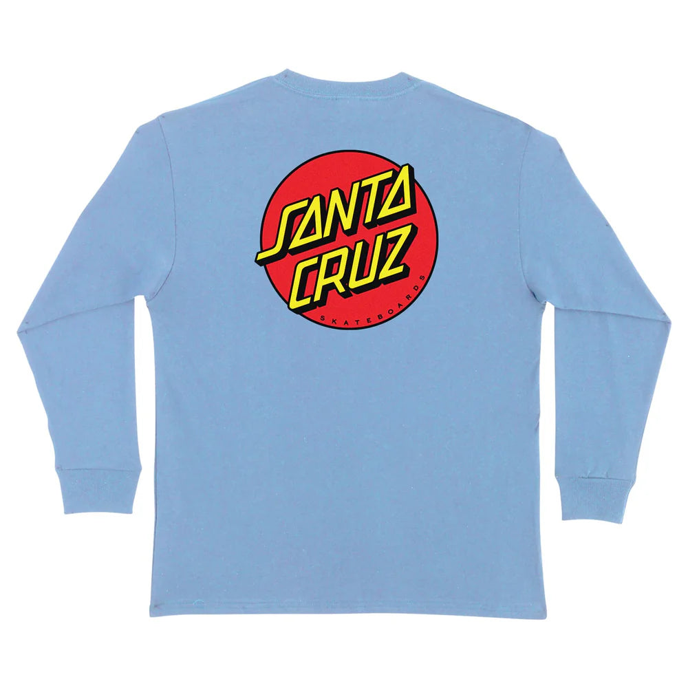 Santa Cruz Classic Dot Youth L/S Longsleeve Tee - Aquatic Blue