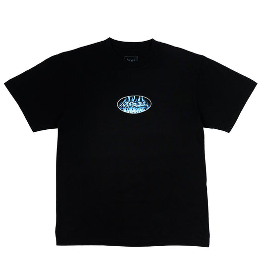April Skateboarding Clear Flames Tee T-Shirt - Black
