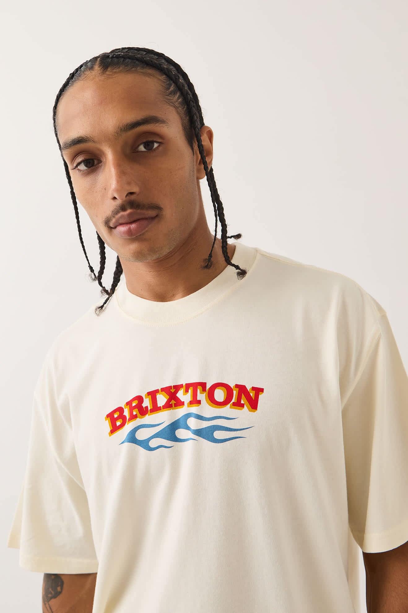 Brixton Clifton Boxed Crop S/S Tee - Cream