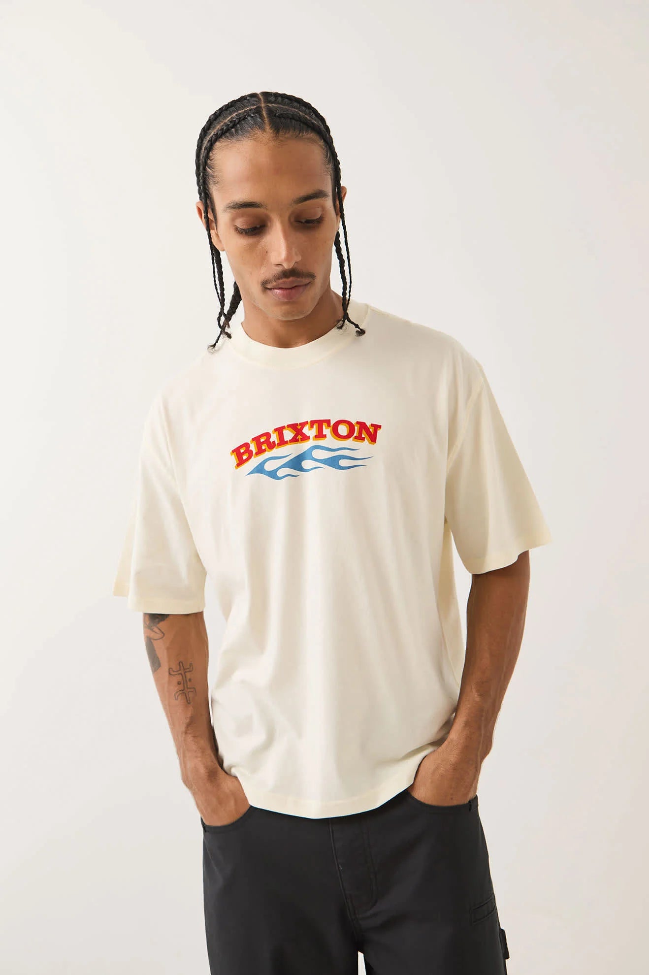 Brixton Clifton Boxed Crop S/S Tee - Cream